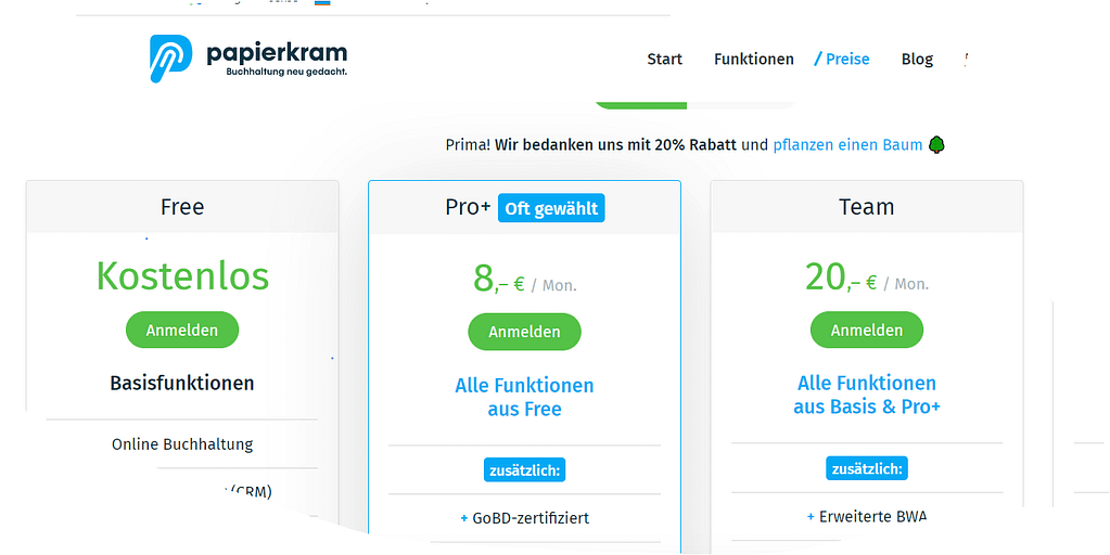 Papierkram macht Deinen Papierkram. Buchhaltungssoftware aus der Cloud