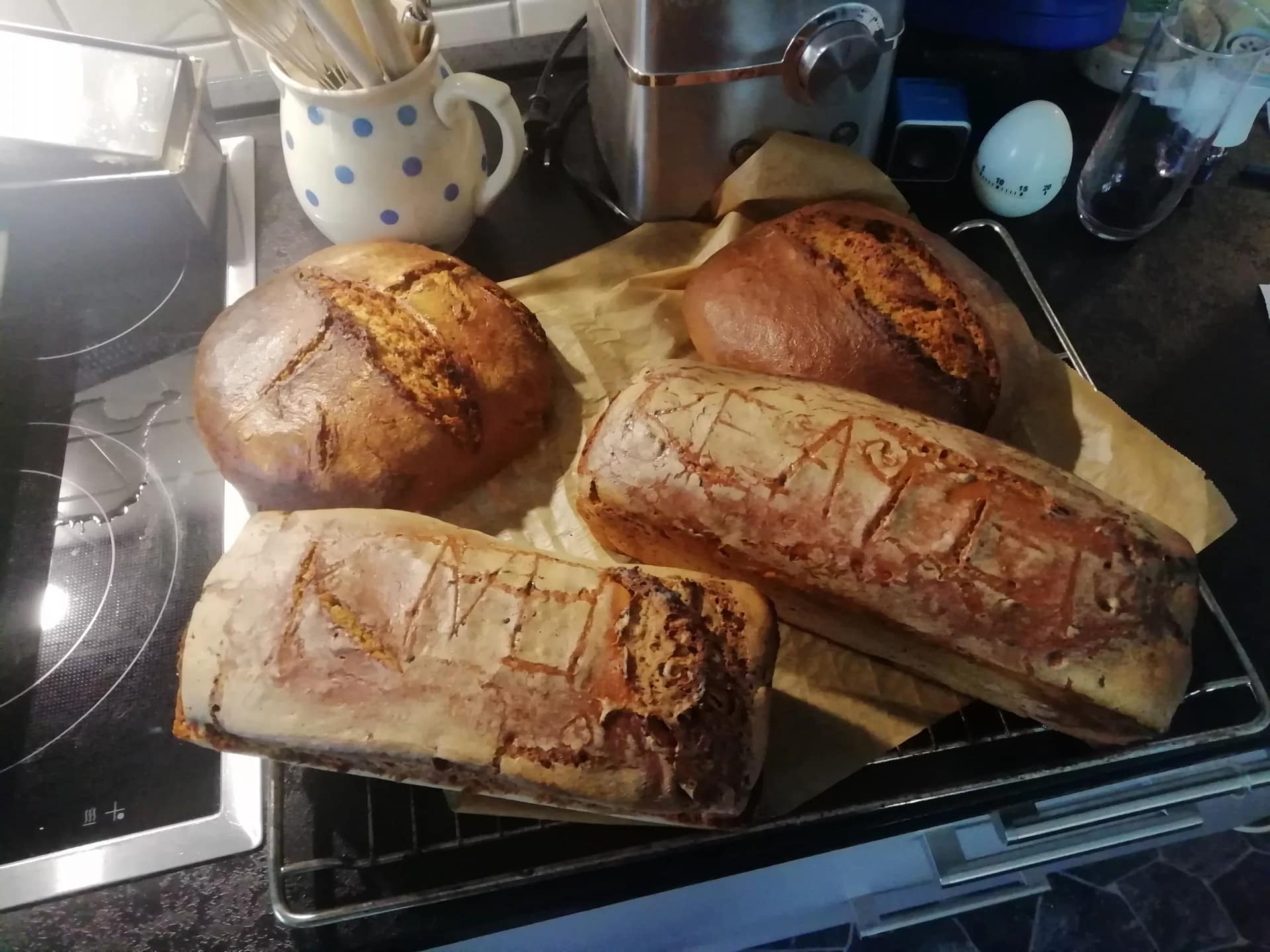 Super Brot zu Hause backen 1 Brot selber backen - Brotkasten und rundes Roggenbrot