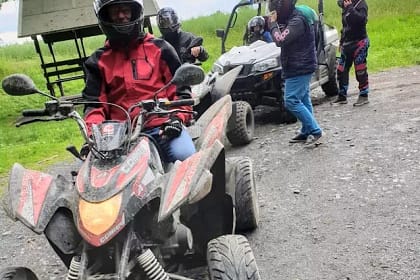 Knut auf dem Quad