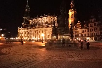Dresdner-Altstadt-bei-Nacht