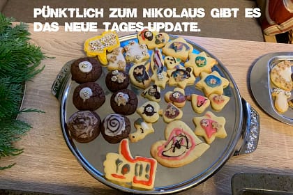 Heute, pünktlich zum Nikolaus, gibt es das NEUE TAGES-UPDATE Was vom Tag so übrig bleibt Gutscheine Trends und News von Gut-Knut