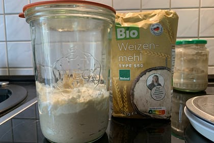 Auch in Geschäften und Supermärkten findet man Sauerteig im Regal. Mal in Pulverform, mal als Teig. In der Regel handelt es sich allerdings um "toten" Sauerteig, in dem es keine aktiven Mikroorganismen mehr gibt.