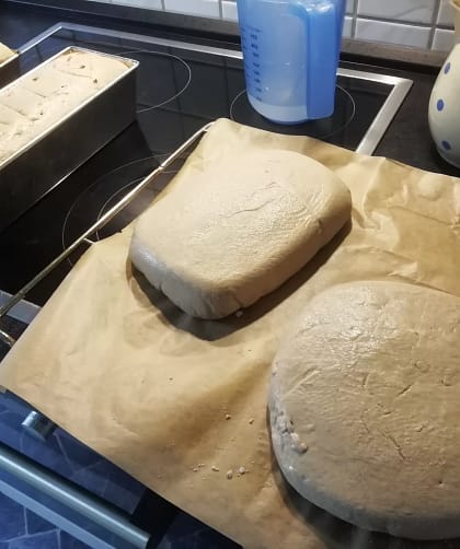 Sauerteigbrot vor dem Backen