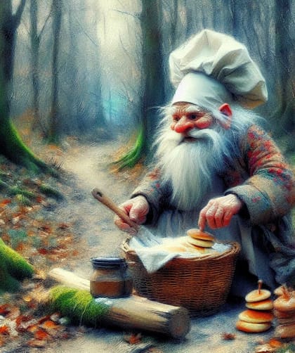 Rumpelstielzchen bäckt und braut