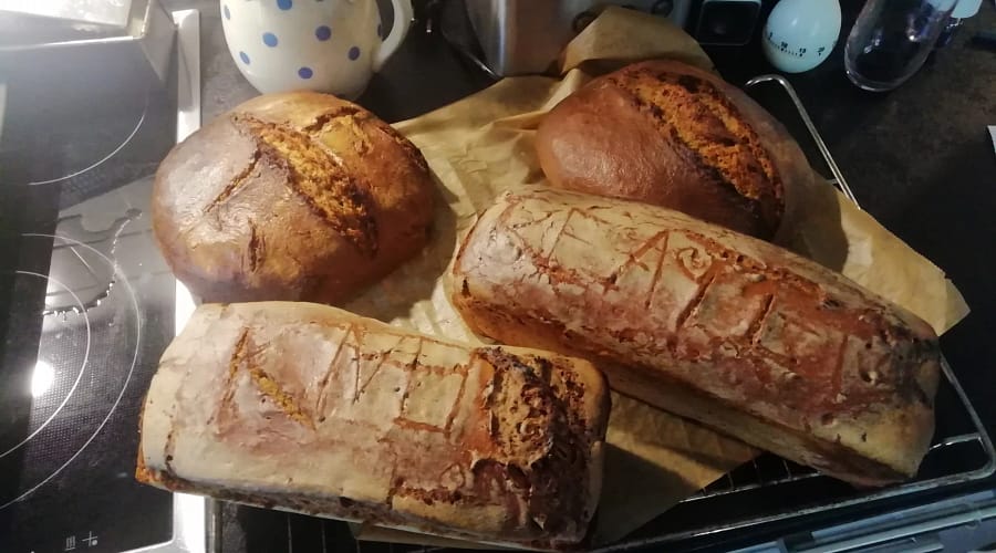 Super Brot zu Hause backen 1 Brot selber backen - Brotkasten und rundes Roggenbrot
