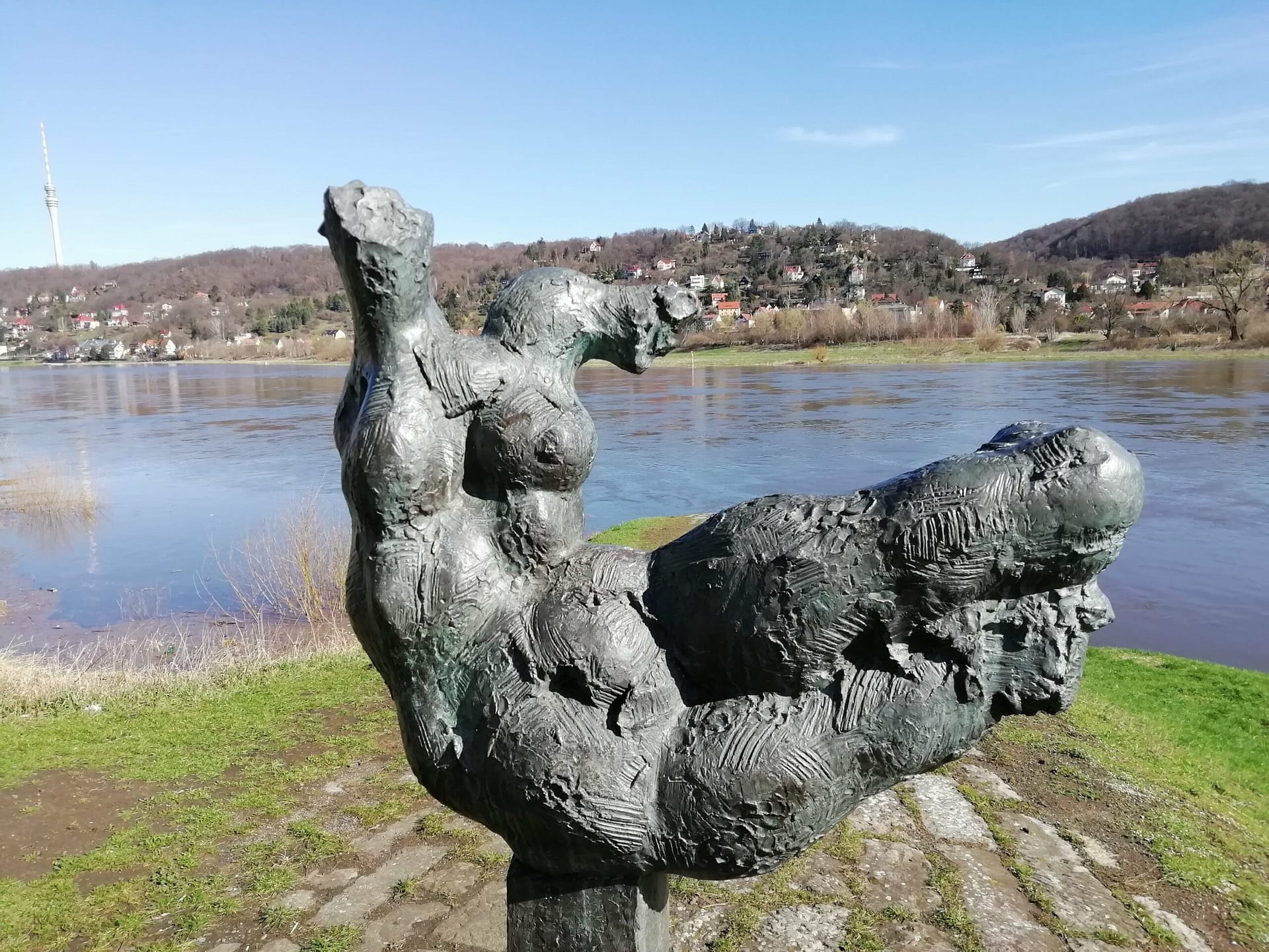 Bildergalerie die Elbe am Laubegaster Ufer 15 Die Elbe - Skulptur am Laubegaster Ufer