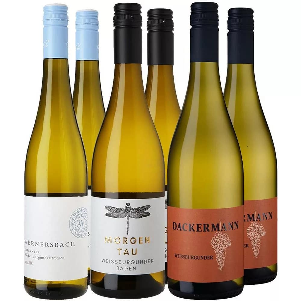 Warum es lohnt Weinpakete zu kaufen 8 Weissburgunder im Paket - meine letzten Weißweinkäufe waren allesamt vom Weißburgunder.